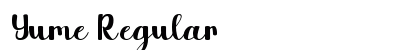 Yume Regular Font Preview