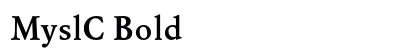 MyslC Bold Font Preview