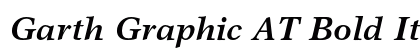 Garth Graphic AT Bold Italic Font Garth Graphic AT Bold Italic Font Preview