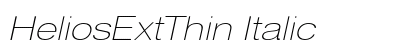 HeliosExtThin Italic Font Preview