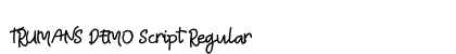 TRUMANS DEMO Script Regular preview TRUMANS DEMO Script Regular preview