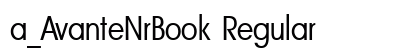 a_AvanteNrBook Regular font free download