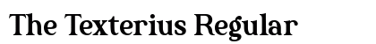 The Texterius Regular preview The Texterius Regular preview