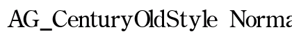 AG_CenturyOldStyle Normal Font Preview