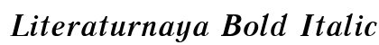 Literaturnaya Bold Italic Font Preview