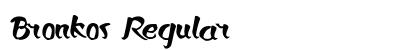 Bronkos Regular Font Preview
