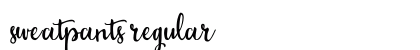 sweatpants regular Font Preview
