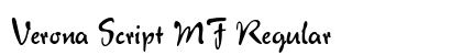 Verona Script MF Regular Font Preview