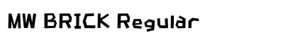 MW BRICK Regular Font Preview