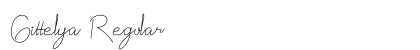 Gittelya Regular Font Preview