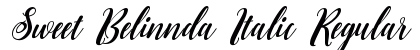 Sweet Belinnda Italic Regular Font Preview