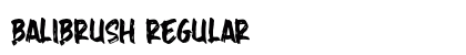Balibrush Regular Font Preview