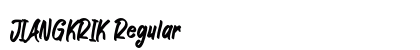 JIANGKRIK Regular Font Preview