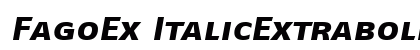FagoEx ItalicExtrabold Preview