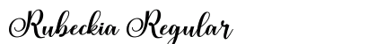 Rubeckia Regular Font Preview