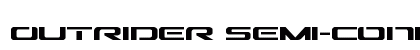 Outrider Semi-Condensed preview Outrider Semi-Condensed preview