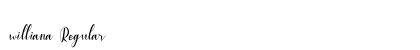 williana Regular Font Preview