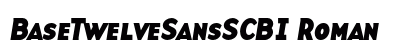 BaseTwelveSansSCBI Roman Font Preview