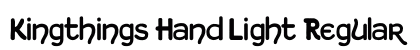 Kingthings Hand Light Regular Font Preview