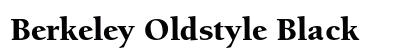 Berkeley Oldstyle Black font free download