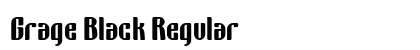 Grage Black Regular Font Preview