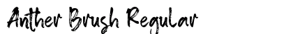 Anther Brush Regular Font Preview