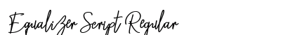 Equalizer Script Regular Font Preview