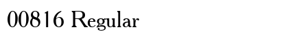 00816 Regular Font Preview