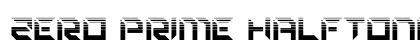 Zero Prime Halftone Regular Font Preview