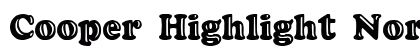 Cooper Highlight Normal Font Preview