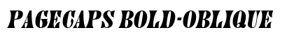 PageCaps Bold-Oblique Font Preview