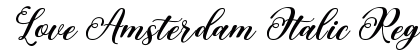Love Amsterdam Italic Regular Font Preview