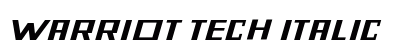 Warriot Tech Italic preview
