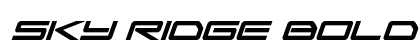 Sky Ridge Bold Super-Italic Regular Font Preview
