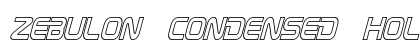 Zebulon Condensed Hollow Italic preview