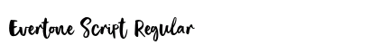Evertone Script Regular Font Preview
