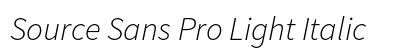 Source Sans Pro Light Italic Font Preview