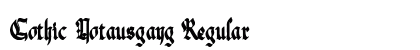 Gothic Notausgang Regular preview Gothic Notausgang Regular preview