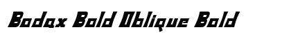 Bodax Bold Oblique Bold Font Preview