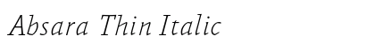 Absara Thin Italic preview