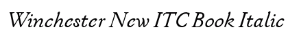 Winchester New ITC Book Italic Font Preview