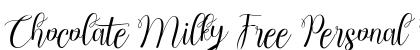 Chocolate Milky Free Personal Regular Font Preview