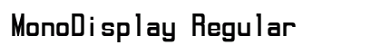 MonoDisplay Regular Font Preview