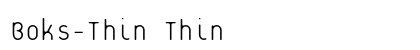 Boks-Thin Thin Font Boks-Thin Thin Font Preview
