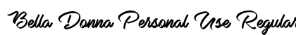 Bella Donna Personal Use Regular Font Preview