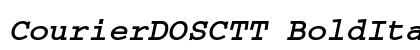 CourierDOSCTT BoldItalic Font Preview