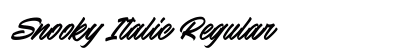Snooky Italic Regular Font Preview