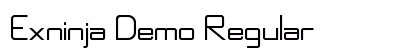 Exninja Demo Regular Font Preview