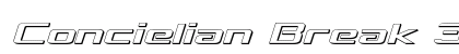 Concielian Break 3D Semi-Italic Semi-Italic preview