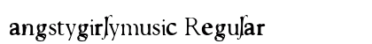 angstygirlymusic Regular Font Preview